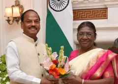 Raghuvar Das calls on President Draupadi Murmu in New Delhi